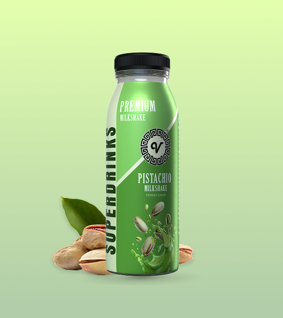 SuperDrinks Pistachio Milkshake, (Pack of 1 - 180ml)