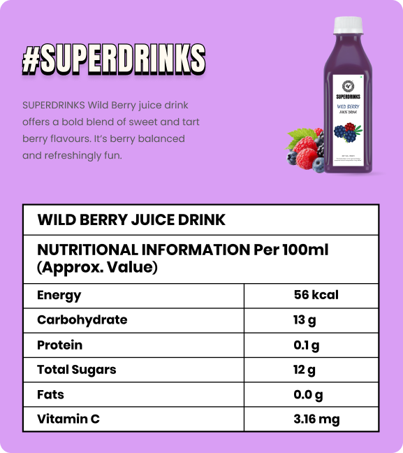 SuperDrinks wild berry Juice Drink - Image 5