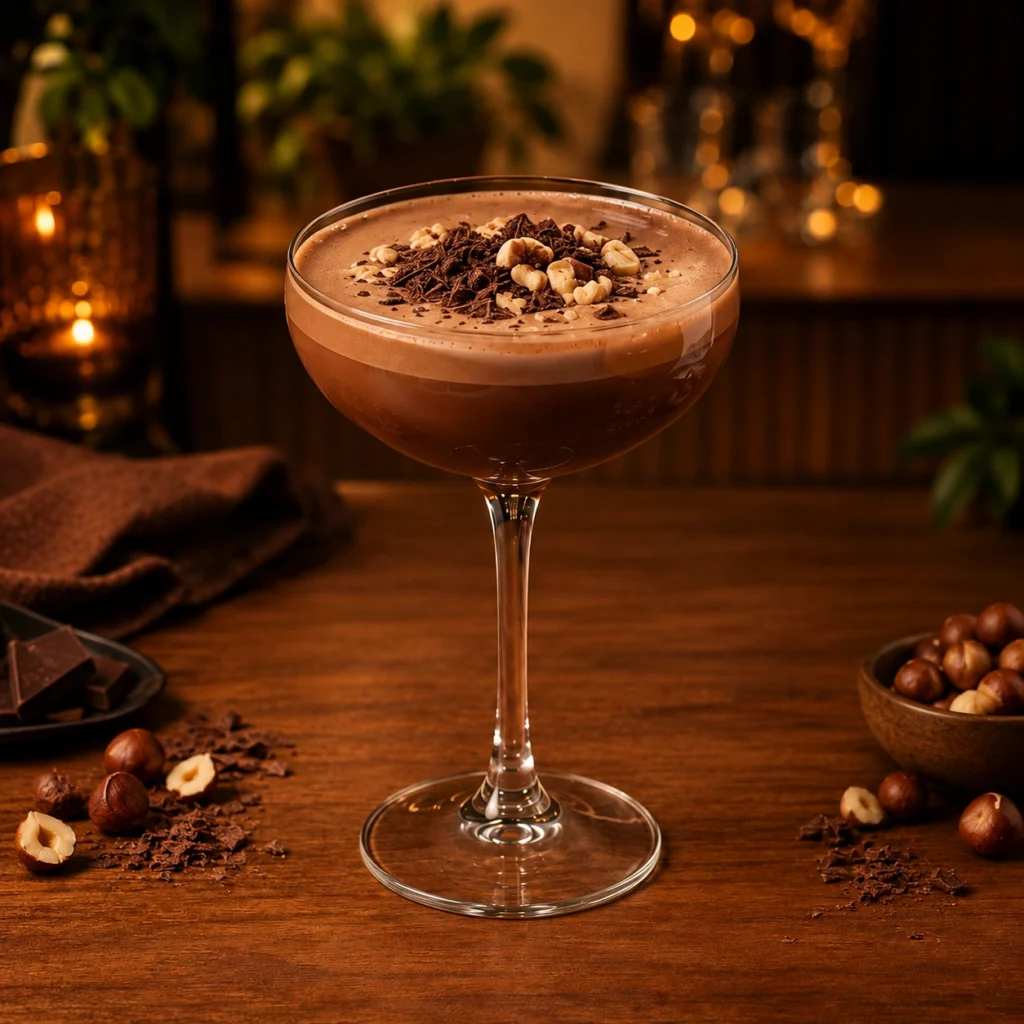 Hazelnut Chocolate Cold Coffee Cocktail